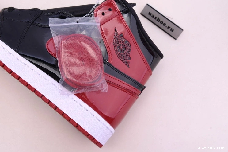 Bred Jordan 555088-063 Leather Patent 1 Air 0927